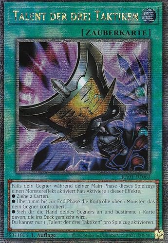 RA01-DE063 - Talent der DREI Taktiken - Quarter Century Secret Rare - 1. Auflage - DEUTSCH - 25th Anniversary Rarity Collection - mit LMS Trading Fieldcenter-Karte Yugioh von LMS Trading