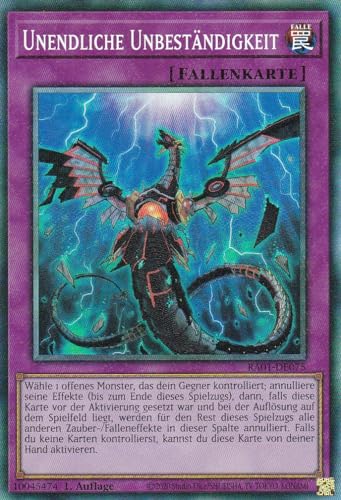 RA01-DE075 - Unendliche Unbeständigkeit - Collectors Rare - 1. Auflage - DEUTSCH - 25th Anniversary Rarity Collection - mit LMS Trading Fieldcenter-Karte Yugioh von LMS Trading