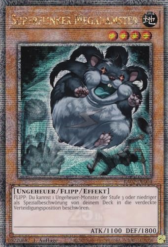 RA02-DE004 - Superflinker Megahamster - Quarter Century Secret Rare - 1. Auflage - Deutsch - 25th Anniversary Rarity Collection II - mit LMS Trading Fieldcenter-Karte Yugioh von LMS Trading