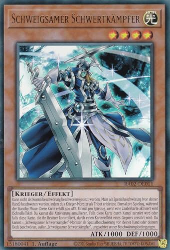 RA02-DE011 - Schweigsamer Schwertkämpfer - Ultra Rare - 1. Auflage - Deutsch - 25th Anniversary Rarity Collection II - mit LMS Trading Fieldcenter-Karte Yugioh von LMS Trading