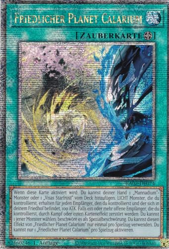 RA02-DE074 - Friedlicher Planet Calarium - Quarter Century Secret Rare - 1. Auflage - Deutsch - 25th Anniversary Rarity Collection II - mit LMS Trading Fieldcenter-Karte Yugioh von LMS Trading