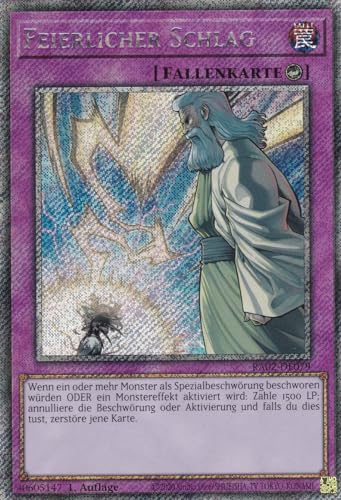 RA02-DE079 - Feierlicher Schlag - Platinum Rare - 1. Auflage - Deutsch - 25th Anniversary Rarity Collection II - mit LMS Trading Fieldcenter-Karte Yugioh von LMS Trading