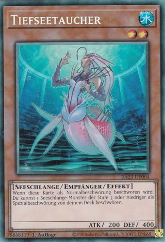 RA03-DE004 - Tiefseetaucher - Collector Rare - Deutsch - 1. Auflage - Quarter Century Bonanza - mit LMS Trading Fieldcenter-Karte Yugioh von LMS Trading