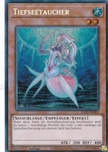 RA03-DE004 - Tiefseetaucher - Secret Rare - Deutsch - 1. Auflage - Quarter Century Bonanza - mit LMS Trading Fieldcenter-Karte Yugioh von LMS Trading