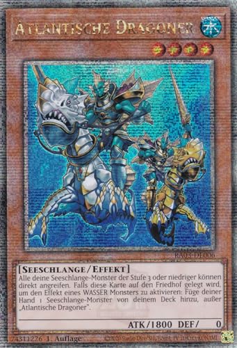 RA03-DE006 - Atlantische Dragoner - Quarter Century Secret Rare - Deutsch - 1. Auflage - Quarter Century Bonanza - mit LMS Trading Fieldcenter-Karte Yugioh von LMS Trading