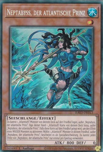 RA03-DE013 - Neptabyss, der atlantische Prinz - Collector Rare - Deutsch - 1. Auflage - Quarter Century Bonanza - mit LMS Trading Fieldcenter-Karte Yugioh von LMS Trading