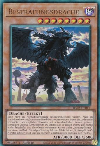 RA03-DE015 - Bestrafungsdrache - Ultimate Rare - Deutsch - 1. Auflage - Quarter Century Bonanza - mit LMS Trading Fieldcenter-Karte Yugioh von LMS Trading