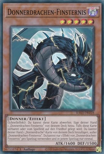 RA03-DE018 - Donnerdrachen-Finsternis - Super Rare - Deutsch - 1. Auflage - Quarter Century Bonanza - mit LMS Trading Fieldcenter-Karte Yugioh von LMS Trading