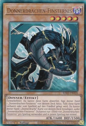 RA03-DE018 - Donnerdrachen-Finsternis - Ultimate Rare - Deutsch - 1. Auflage - Quarter Century Bonanza - mit LMS Trading Fieldcenter-Karte Yugioh von LMS Trading