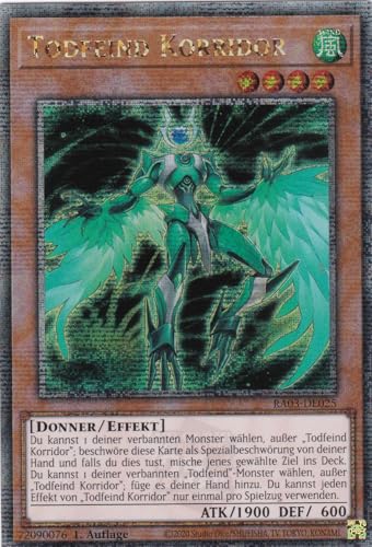 RA03-DE025 - Todfeind Korridor - Quarter Century Secret Rare - Deutsch - 1. Auflage - Quarter Century Bonanza - mit LMS Trading Fieldcenter-Karte Yugioh von LMS Trading