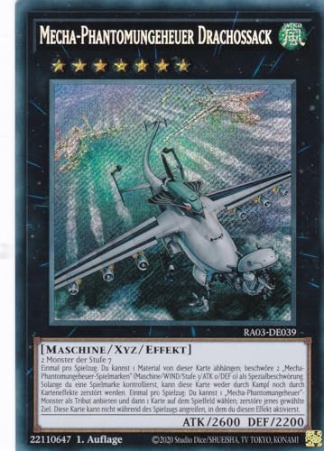 RA03-DE039 - Mecha-Phantomungeheuer Drachossack - Secret Rare - Deutsch - 1. Auflage - Quarter Century Bonanza - mit LMS Trading Fieldcenter-Karte Yugioh von LMS Trading