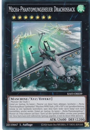 RA03-DE039 - Mecha-Phantomungeheuer Drachossack - Super Rare - Deutsch - 1. Auflage - Quarter Century Bonanza - mit LMS Trading Fieldcenter-Karte Yugioh von LMS Trading