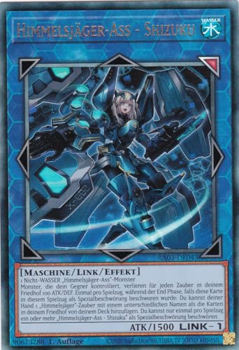 RA03-DE043 - Himmelsjäger-Ass - Shizuku - Ultimate Rare - Deutsch - 1. Auflage - Quarter Century Bonanza - mit LMS Trading Fieldcenter-Karte Yugioh von LMS Trading