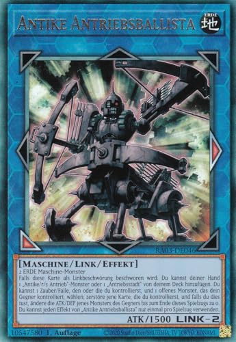 RA03-DE046 - Antike Antriebsballista - Ultimate Rare - Deutsch - 1. Auflage - Quarter Century Bonanza - mit LMS Trading Fieldcenter-Karte Yugioh von LMS Trading