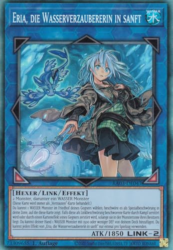 RA03-DE047 - Eria, die Wasserverzaubererin in sanft - Collector Rare - Deutsch - 1. Auflage - Quarter Century Bonanza - mit LMS Trading Fieldcenter-Karte Yugioh von LMS Trading