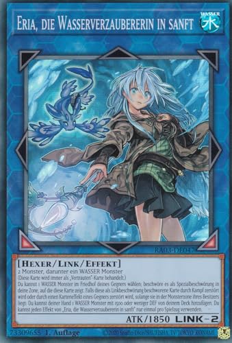 RA03-DE047 - Eria, die Wasserverzaubererin in sanft - Super Rare - Deutsch - 1. Auflage - Quarter Century Bonanza - mit LMS Trading Fieldcenter-Karte Yugioh von LMS Trading