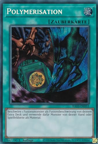 RA03-DE051 - Polymerisation (V.1) - Secret Rare - Deutsch - 1. Auflage - Quarter Century Bonanza - mit LMS Trading Fieldcenter-Karte Yugioh von LMS Trading