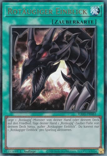 RA03-DE061 - Rotäugiger Einblick - Ultimate Rare - Deutsch - 1. Auflage - Quarter Century Bonanza - mit LMS Trading Fieldcenter-Karte Yugioh von LMS Trading