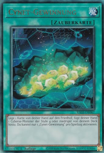 RA03-DE067 - Cynet-Gewinnung - Ultimate Rare - Deutsch - 1. Auflage - Quarter Century Bonanza - mit LMS Trading Fieldcenter-Karte Yugioh von LMS Trading