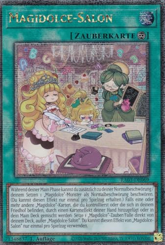 RA03-DE070 - Magidolce-Salon - Quarter Century Secret Rare - Deutsch - 1. Auflage - Quarter Century Bonanza - mit LMS Trading Fieldcenter-Karte Yugioh von LMS Trading