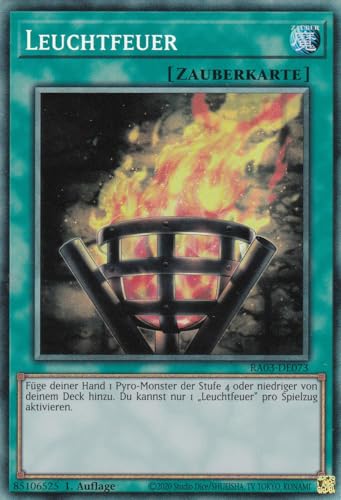 RA03-DE073 - Leuchtfeuer - Collector Rare - Deutsch - 1. Auflage - Quarter Century Bonanza - mit LMS Trading Fieldcenter-Karte Yugioh von LMS Trading