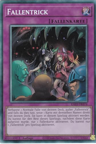 RA03-DE078 - Fallentrick - Collector Rare - Deutsch - 1. Auflage - Quarter Century Bonanza - mit LMS Trading Fieldcenter-Karte Yugioh von LMS Trading