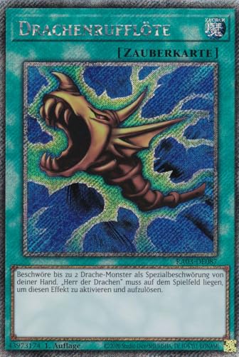 RA03-DE087 - Drachenrufflöte - Platinum Secret Rare - Deutsch - 1. Auflage - Quarter Century Bonanza - mit LMS Trading Fieldcenter-Karte Yugioh von LMS Trading