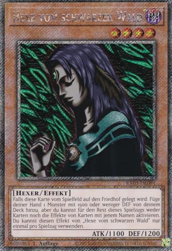 RA03-DE091 - Hexe vom schwarzen Wald - Platinum Secret Rare - Deutsch - 1. Auflage - Quarter Century Bonanza - mit LMS Trading Fieldcenter-Karte Yugioh von LMS Trading