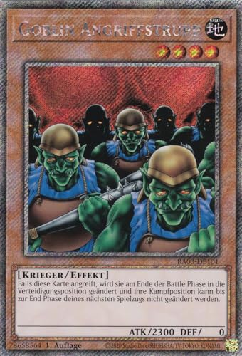 RA03-DE101 - Goblin Angriffstrupp - Platinum Secret Rare - Deutsch - 1. Auflage - Quarter Century Bonanza - mit LMS Trading Fieldcenter-Karte Yugioh von LMS Trading