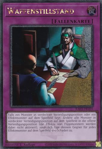 RA03-DE105 - Waffenstillstand - Quarter Century Secret Rare - Deutsch - 1. Auflage - Quarter Century Bonanza - mit LMS Trading Fieldcenter-Karte Yugioh von LMS Trading