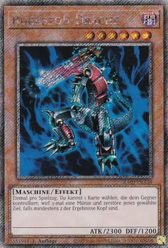 RA03-DE138 - Rückstoß-Drache - Platinum Secret Rare - Deutsch - 1. Auflage - Quarter Century Bonanza - mit LMS Trading Fieldcenter-Karte Yugioh von LMS Trading