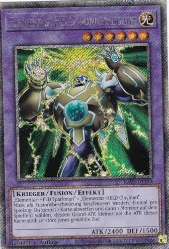 RA03-DE153 - Elementar-HELD Donnergigant - Platinum Secret Rare - Deutsch - 1. Auflage - Quarter Century Bonanza - mit LMS Trading Fieldcenter-Karte Yugioh von LMS Trading