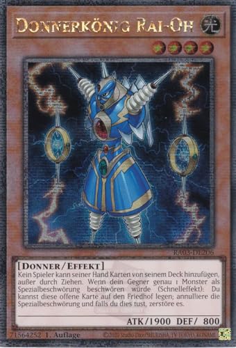 RA03-DE206 - Donnerkönig Rai-Oh - Quarter Century Secret Rare - Deutsch - 1. Auflage - Quarter Century Bonanza - mit LMS Trading Fieldcenter-Karte Yugioh von LMS Trading