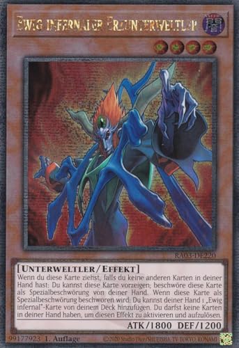 RA03-DE220 - Ewig infernaler Erzunterweltler - Quarter Century Secret Rare - Deutsch - 1. Auflage - Quarter Century Bonanza - mit LMS Trading Fieldcenter-Karte Yugioh von LMS Trading