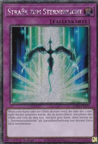 RA03-DE235 - Straße zum Sternenlicht - Platinum Secret Rare - Deutsch - 1. Auflage - Quarter Century Bonanza - mit LMS Trading Fieldcenter-Karte Yugioh von LMS Trading