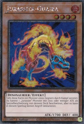 RA03-DE242 - Jurassier- Guaiba - Platinum Secret Rare - Deutsch - 1. Auflage - Quarter Century Bonanza - mit LMS Trading Fieldcenter-Karte Yugioh von LMS Trading