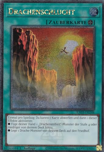 RA03-DE248 - Drachenschlucht - Quarter Century Secret Rare - Deutsch - 1. Auflage - Quarter Century Bonanza - mit LMS Trading Fieldcenter-Karte Yugioh von LMS Trading