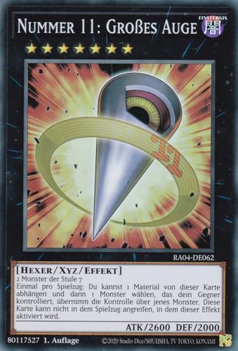 RA04-DE062 - Nummer 11: Großes Auge - Super Rare - Deutsch - 1. Auflage - Quarter Century Stampede RA04-DE062 - Nummer 11: Großes Auge - Super Rare - Deutsch - 1. Auflage - Quarter Century Stampede von LMS Trading