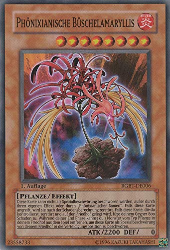 RGBT-DE006 - Phönixianische Büschelamaryllis - Super Rare - Deutsch - Raging Battle - mit LMS Trading Fieldcenter-Karte Yugioh von LMS Trading