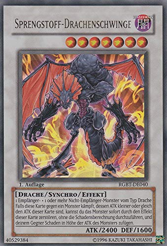 RGBT-DE040 - Sprengstoff-Drachenschwinge - Ultra Rare - Deutsch - Raging Battle - mit LMS Trading Fieldcenter-Karte Yugioh von LMS Trading