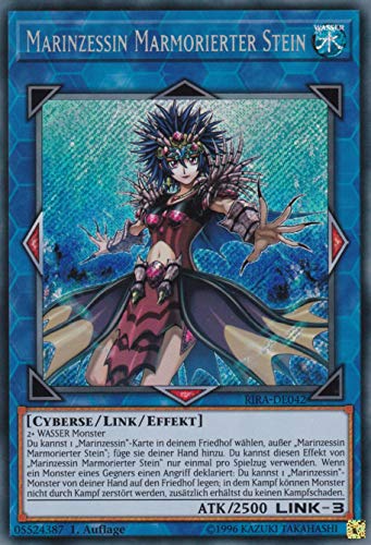 RIRA-DE042 - Marinzessin Marmorierter Stein - Secret Rare - 1. Auflage - Deutsch - Rising Rampage - mit LMS Trading Fieldcenter-Karte Yugioh von LMS Trading