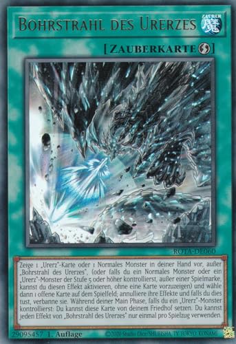 ROTA-DE060 - Bohrstrahl des Urerzes - Ultra Rare - Deutsch - 1. Auflage - Rage of The Abyss - mit LMS Trading Fieldcenter-Karte Yugioh von LMS Trading