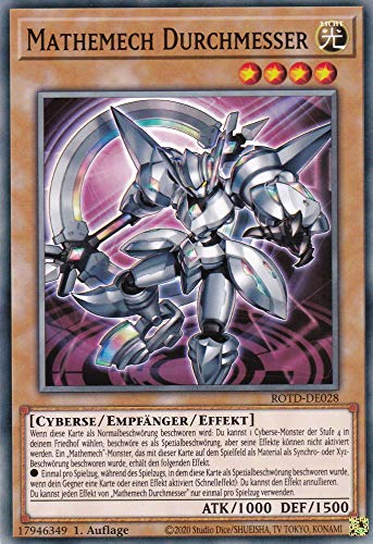 ROTD-DE028 - Mathemech Durchmesser - Common - 1. Auflage - Deutsch - Rise of The Duelist - mit LMS Trading Fieldcenter-Karte Yugioh von LMS Trading