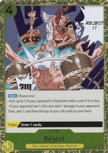 LMS Trading Reject (OP06-116) - Rare - Wings of The Captain - One Piece Card Game - Einzelkarte Grußkarte von LMS Trading