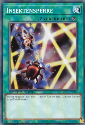 SBC1-DED14 - Insektensperre - Common - 1. Auflage - DEUTSCH - Speed Duel: Streets of Battle City - mit LMS Trading Fieldcenter-Karte Yugioh von LMS Trading