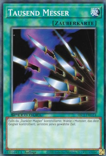 SBC1-DEG14 - Tausend Messer - Common - 1. Auflage - DEUTSCH - Speed Duel: Streets of Battle City - mit LMS Trading Fieldcenter-Karte Yugioh SBC1-DEG14 - Tausend Messer - Common - 1. Auflage - DEUTSCH - Speed Duel: Streets of Battle City - mit LMS Trading Fieldcenter-Karte Yugioh von LMS Trading