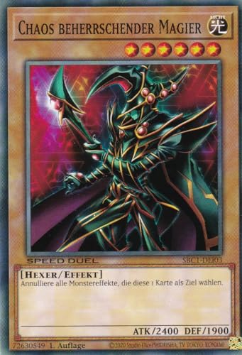 SBC1-DEI03 - Chaos beherrschender Magier - Common - 1. Auflage - DEUTSCH - Speed Duel: Streets of Battle City - mit LMS Trading Fieldcenter-Karte Yugioh von LMS Trading