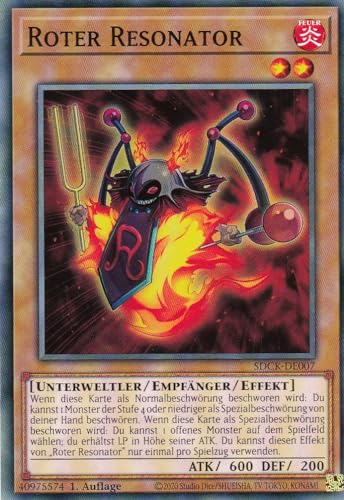 SDCK-DE007 - Roter Resonator - Common - 1. Auflage - DEUTSCH - Structure Deck: Crimson King - mit LMS Trading Fieldcenter-Karte Yugioh von LMS Trading