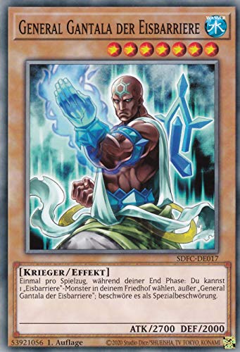 SDFC-DE017 - General Gantala der Eisbarriere - Common - 1. Auflage - Deutsch - Structure Deck: Freezing Chains - mit LMS Trading Fieldcenter-Karte Yugioh von LMS Trading