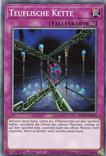 SDFC-DE036 - Teuflische Kette - Common - 1. Auflage - Deutsch - Structure Deck: Freezing Chains - mit LMS Trading Fieldcenter-Karte Yugioh von LMS Trading